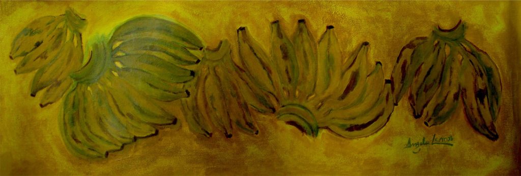 Banana Fundo Amarelo pintura angela lemos