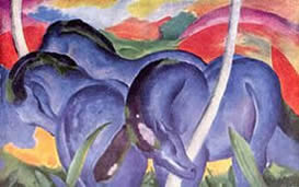 Expressionismo Cavalos Azuis Franz Marc