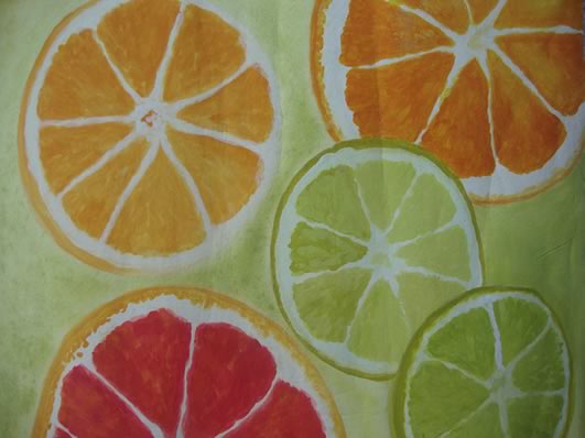 Laranja e limão e pomelo