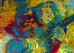 2015-O-Violonista-Vermelho-pintura-Acillico-sobre-tela-angela-lemos