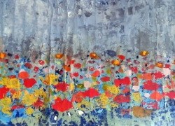Abstraindo Flores em dia de chuva de Angela Lemos