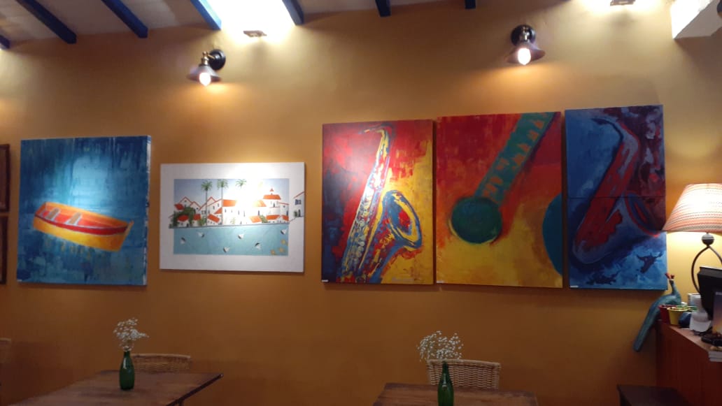 Angela Lemos Pintura Figurativa Restaurante Bananaland Galeria 27 Buzios